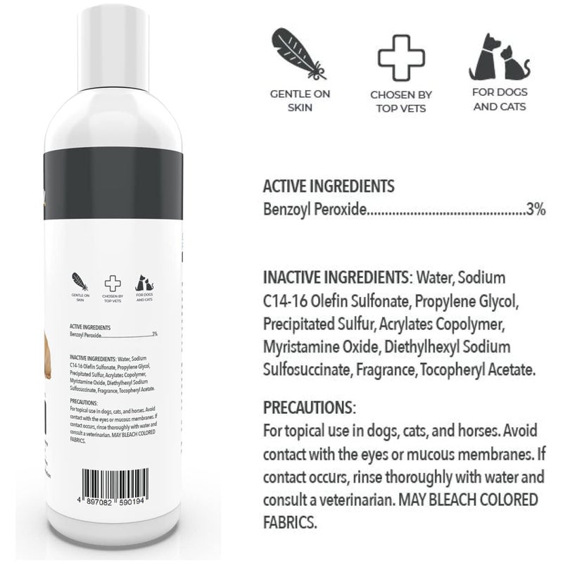 Smiling Paws Pets - Itch Relief Shampoo for Pets - Contains Benzoyl Peroxide - Kills Fleas - Relieves Allergies, Itching, Dermatitis, Mange, Dandruff, Acne, Demodex, Seborrhea, Pyoderma - 12oz - Image 5